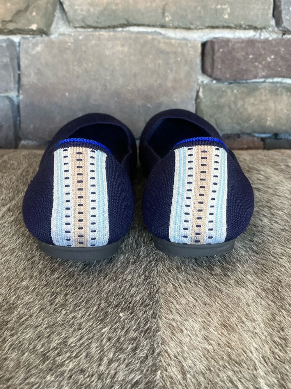 Rothy’s The Square Navy Ballet Flat Slip On Loafer - Picture 6 of 12